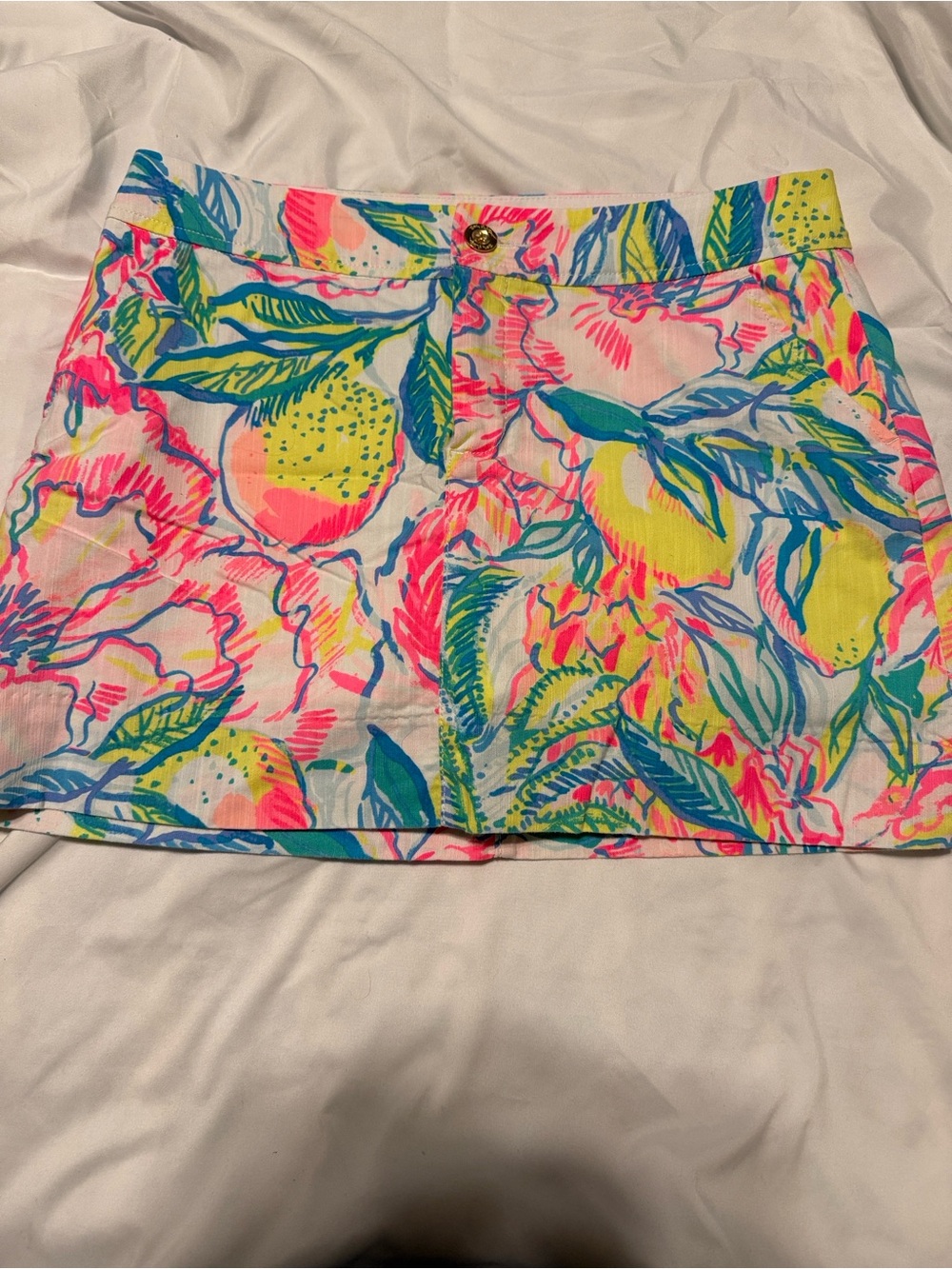Lilly Pulitzer Neon Lemon Print Skort - Pink, Yellow, Blue, Green